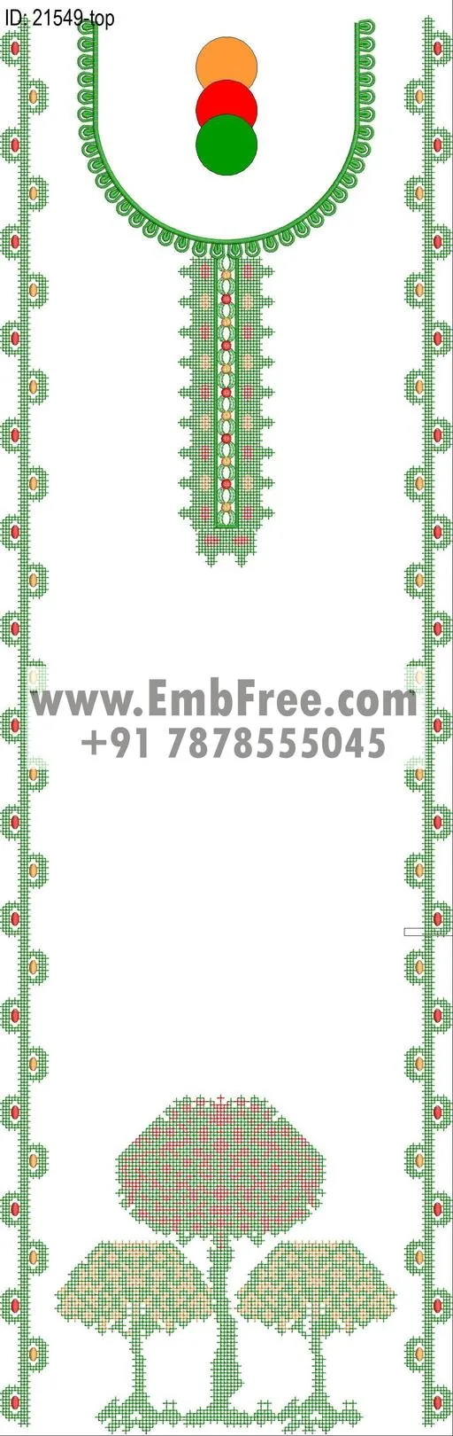 dress single head embroidery design-ID:21549