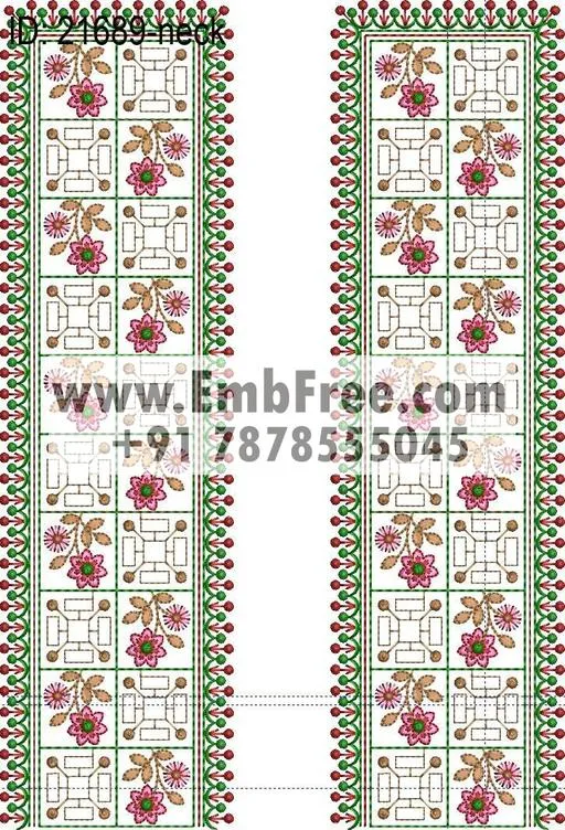 neck embroidery design-ID:21689