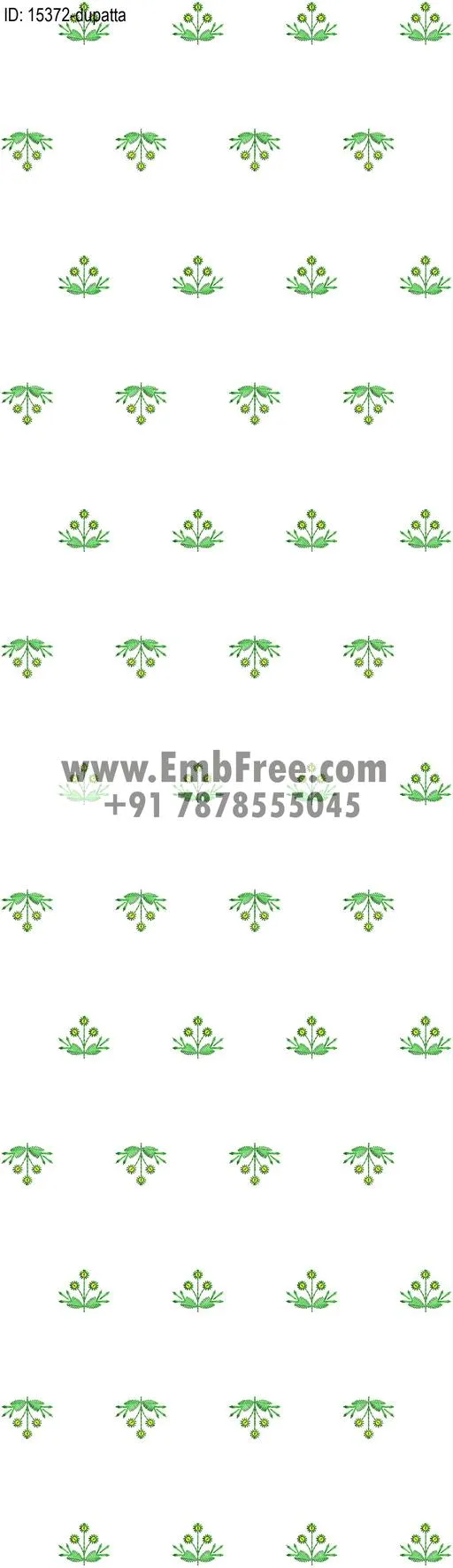 computer embroidery design for dupatta-ID:15372