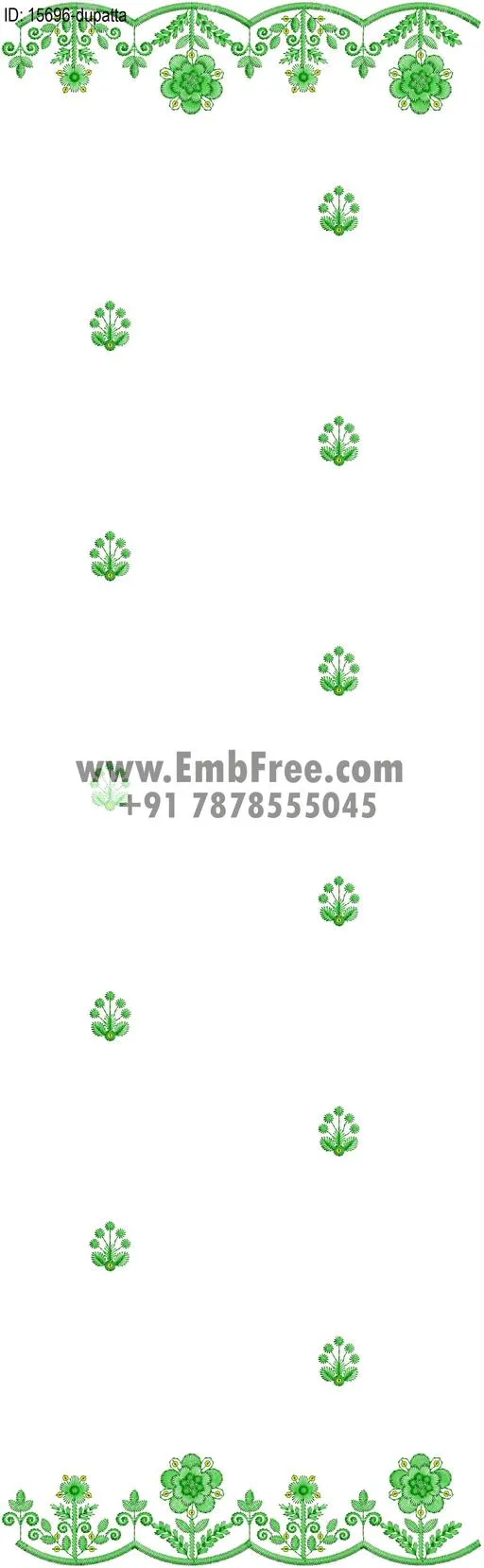 computer embroidery design for dupatta