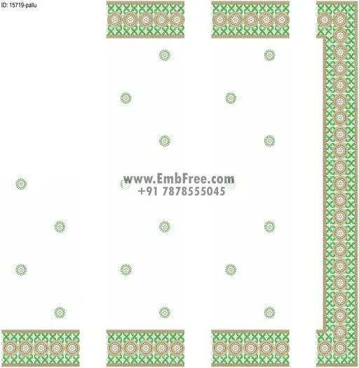 computer embroidery design for saree cpallu-ID:15719
