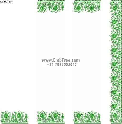 computer embroidery design for saree cpallu-ID:15721