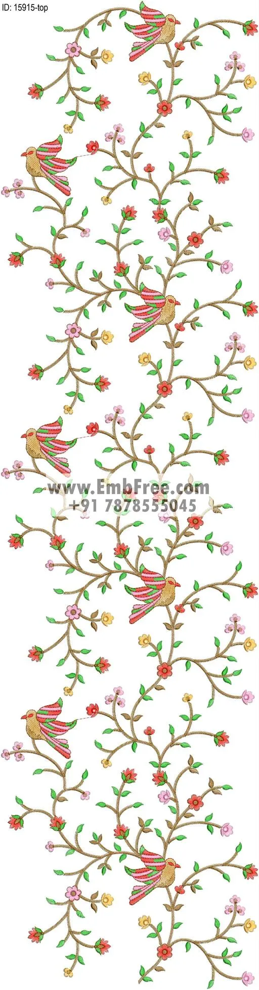 computer embroidery design for dress suit | chakali | sparrow-ID:15915