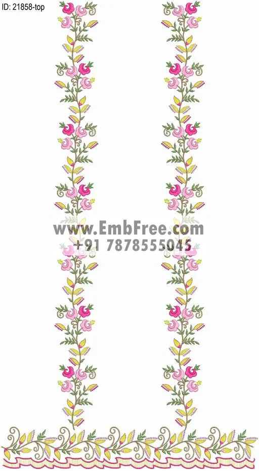 Embroidery Designs for dress id:21858