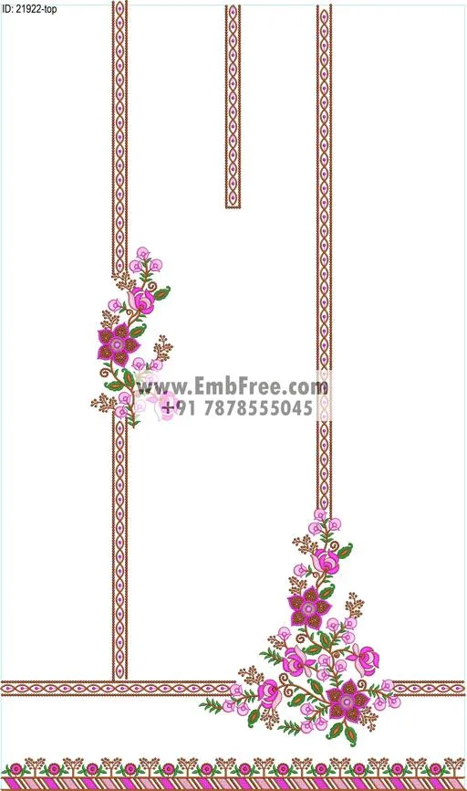 Embroidery Designs for dress id:21922