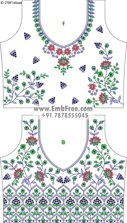 blouse embroidery design-ID:21941