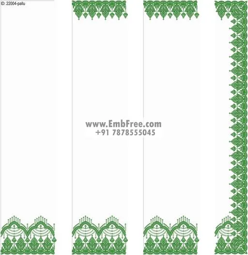 Embroidery designs for saree id:22004
