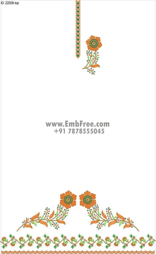 Embroidery Designs for dress id:22008