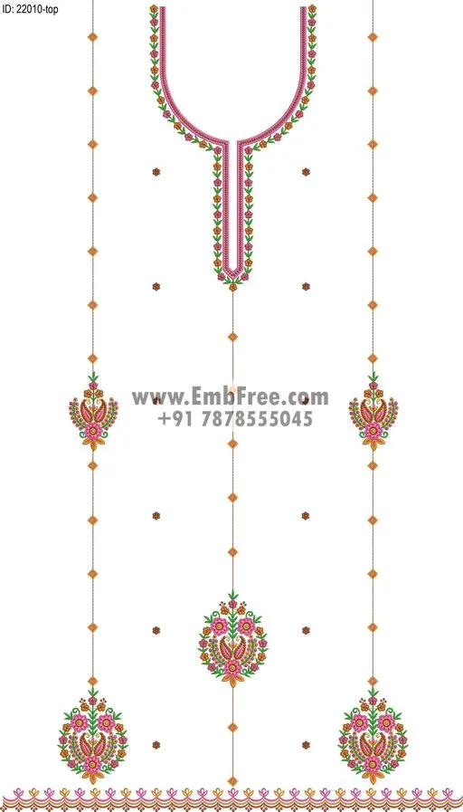 Embroidery Designs for dress id:22010