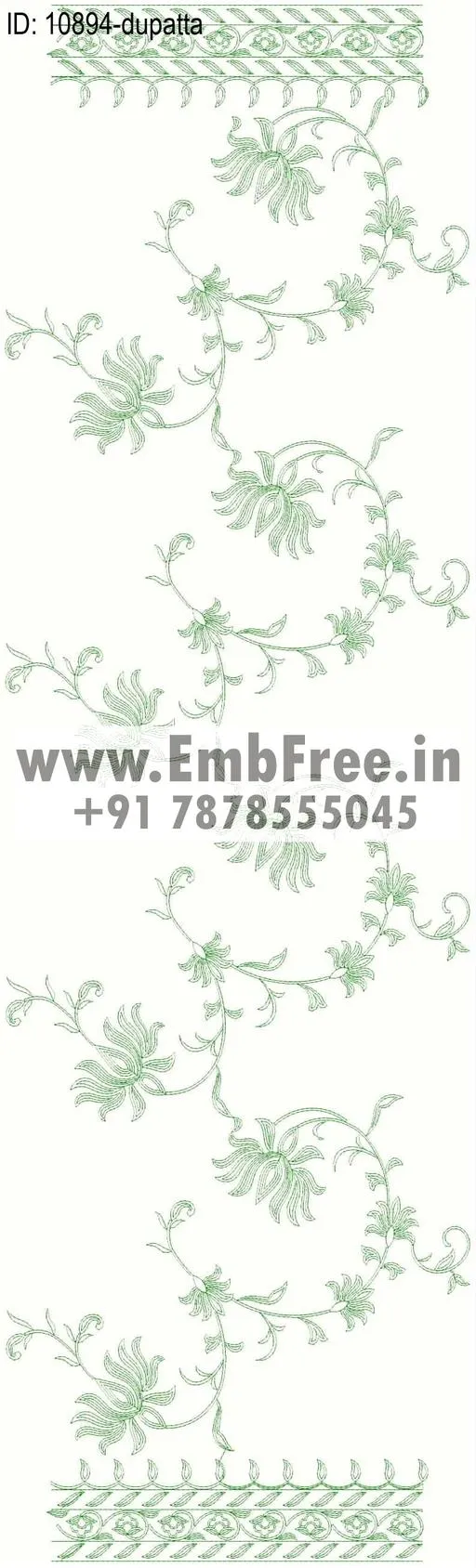 dupatta embroidery design