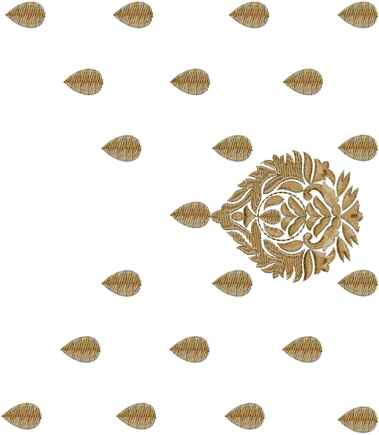 Embroidery designs for Saree pallu skatt