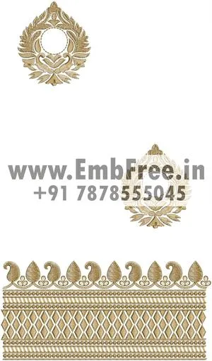 Embroidery designs for Saree pallu skatt thumbnail 3