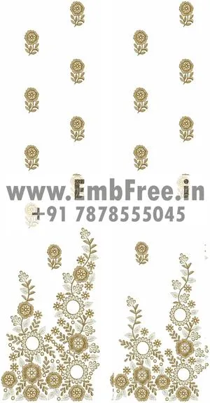 Embroidery designs for Saree pallu skatt