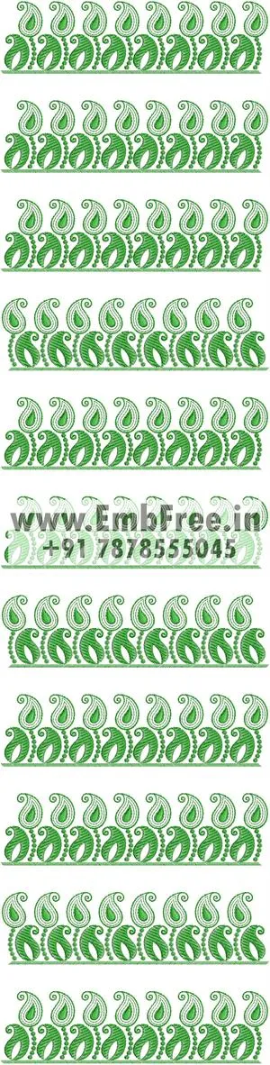 Embroidery designs for Saree pallu skatt