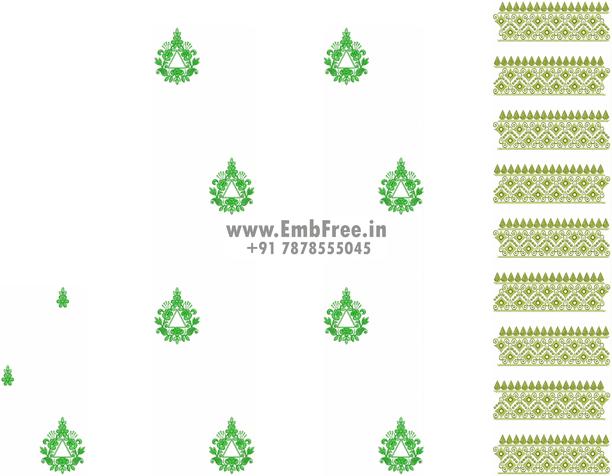 Embroidery designs for saree pallu skatt with chiroski diamond thumbnail 2