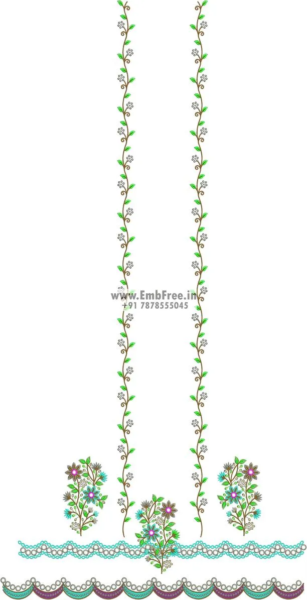 Dress embroidery design